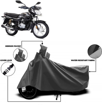 AutoFave Two Wheeler Cover for Bajaj(Platina 100, Grey)