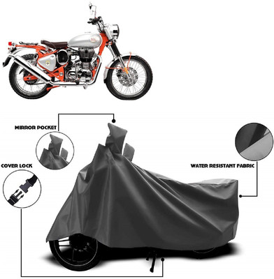 AutoKick Two Wheeler Cover for Royal Enfield(Bullet Trials 500, Grey)