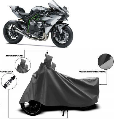 AutoFave Two Wheeler Cover for Kawasaki(Ninja H2, Grey)