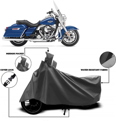 AutoKick Two Wheeler Cover for Harley Davidson(Road King, Grey)