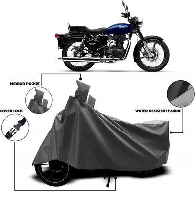 Autoprime Two Wheeler Cover for Royal Enfield(Bullet 350 New, Grey)