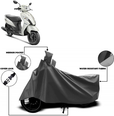 ANTOFY Two Wheeler Cover for Suzuki(Let's, Grey)