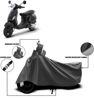 Autoprime Two Wheeler Cover for Vespa(Notte 125, Grey)