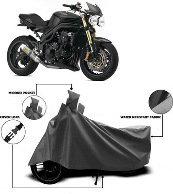 AutoFave Two Wheeler Cover for Triumph(Speed Triple ABS, Grey)