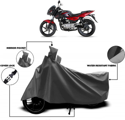 AutoFave Two Wheeler Cover for Bajaj(Pulsar 180 DTS-i, Grey)