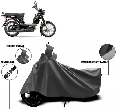 AutoKick Two Wheeler Cover for TVS(Heavy Duty Super XL, Grey)