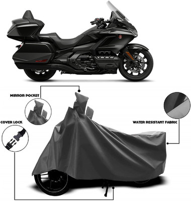 Autoprime Two Wheeler Cover for Honda(Gold Wing GL1800, Grey)