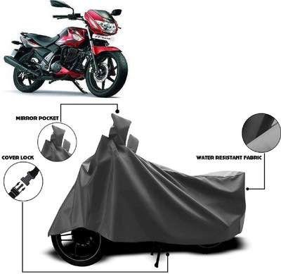 Autoprime Two Wheeler Cover for TVS(Flame DS 125, Grey)