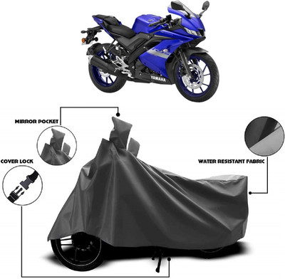 Autoprime Two Wheeler Cover for Yamaha(R15 V3, Grey)