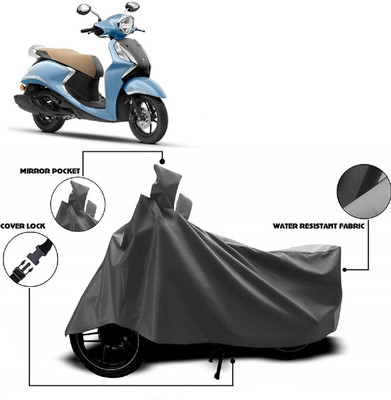 AutoFave Two Wheeler Cover for Yamaha(Fascino 125 FI, Grey)