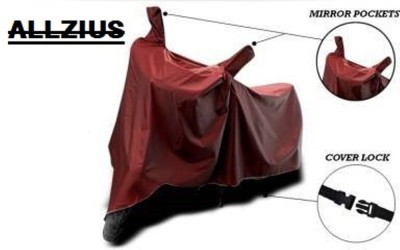 ALLZIUS Waterproof Two Wheeler Cover for Universal For Bike(Duro 125, Maroon)