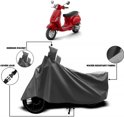 ANTOFY Two Wheeler Cover for Piaggio(Vespa, Grey)