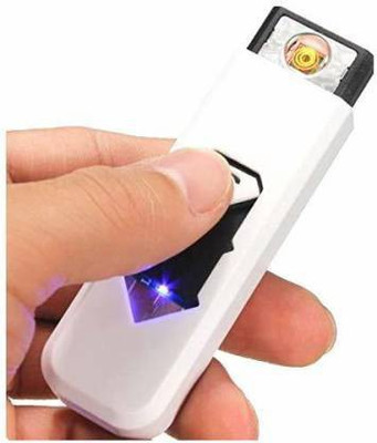 Triangle Ant ™ USB Rechargeable Electronic Lighter Pen Drive Style Windproof Flameless Cigarette Lighter(White)