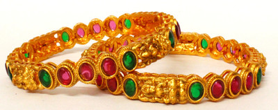JAIRA GOLD Alloy Gold-plated Bangle Set(Pack of 2)