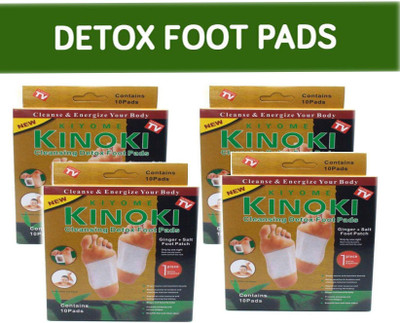 KIYOME KINOKI Gold Body Cleansing Toxins Remover Detox [Foot Patches [PACK OF FOUR](400 g)