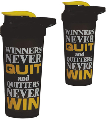 COOL INDIANS 700 ml Plastic Shaker(Pack of 2, Yellow)