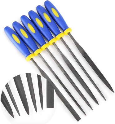 uptodatetools Needle File Set (Carbon Steel 6 Piece-Set) Hardened Alloy Strength Steel - Set Firmer Chisel Set(Pack of 6)