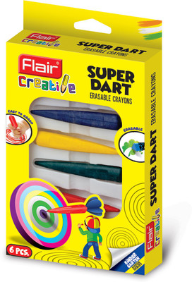 Flair Creative SUPER DART CRAYONS(Set of 6, Multicolor)