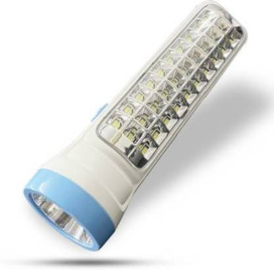 AKR Home Emergency 2 In 1 Torch Light With 30 Led Emergency Torch 6 hrs Torch Emergency Light(White)