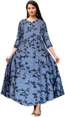 Kuberdisha Anarkali Gown(Grey)