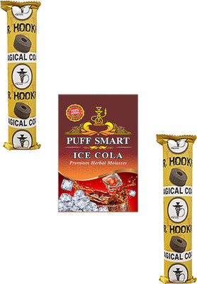 Puff Smart Ice Cola Herbal Flavor And 2 Mr. Hookah Magic Coal Stick Hookah Charcoals(Pack of 3)