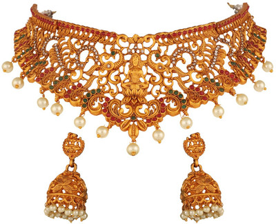 Orbis Alloy Gold-plated Gold Jewellery Set(Pack of 1)