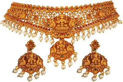 Orbis Alloy Gold-plated Gold Jewellery Set(Pack of 1)