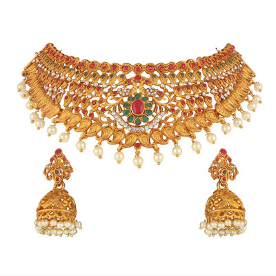 Orbis Alloy Gold-plated Gold Jewellery Set(Pack of 1)