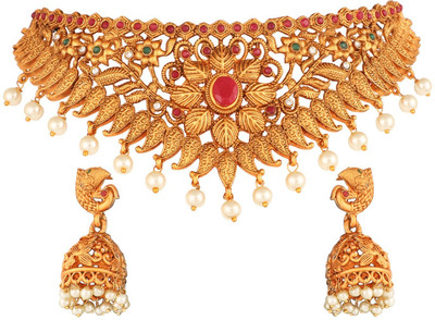 Orbis Alloy Gold-plated Gold Jewellery Set(Pack of 1)