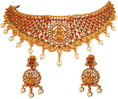 Orbis Alloy Gold-plated Gold Jewellery Set(Pack of 1)