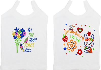 AKIDO Vest For Girls Cotton(White, Pack of 2)