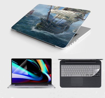 SDM 3in1 Combo 15.6 Inch 3m Laptop Skin, Screen Guard, Key Protector Combo Set010 Combo Set(Multicolor)