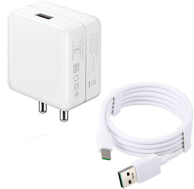 VOLTDIC Wall Charger Accessory Combo for Oppo Reno, Oppo A77s, Oppo F15, 30W/5V/6A, (Upto 65W Supported)(White)