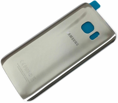 Sandreezz Samsung Galaxy S7 Edge / SM-G935 (with Proper Logo) (Glass) Back Panel(Silver)