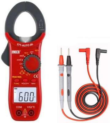 MECO Instrument 27T Auto 400A AC Auto Ranging 3½ Clamp meter (1 Year Warranty) Digital Multimeter(Red 2000 Counts)
