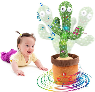 Onshhm Talking Dancing Cactus, Dancing and Singing Electronic Plush Learning toy C23(Multicolor)