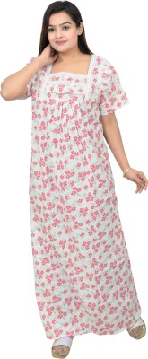 Aj collection Women Nighty(Multicolor)