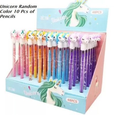 Krullers Unicorn Stack Pencil Beautiful Designer,Random,Pack of 10 Pencil(random)