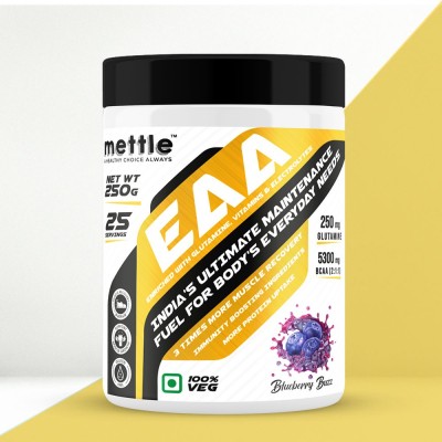 METTLE EAA with Glutamine Vitamins & Electrolytes EAA (Essential Amino Acids)(250 g, Blueberry)