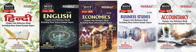 NIOS Hindi(301), English(302), Economics(318), Business Study(319), Accountancy(320) Commerce Side Set Of 5 Books Class 12 English Medium Chapter Wise Reference Guide Books With MANY SOLVED QUESTION PAPERS As Per Latest Syllabus(Paperback, Neeraj)