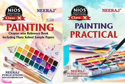 NIOS Painting (225), Practical Painting English Medium 2 Books Class 10 Chapter Wise Ref Guide Books With MANY SOLVED QUESTION PAPERS(Paperback, Neeraj)