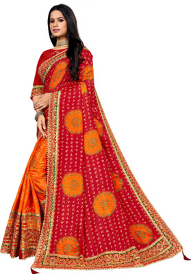 58% OFF on TINA FASHION Printed Bandhani Pure Silk Saree(Red, Orange) 58% OFF on TINA FASHION Printed Bandhani Pure Silk Saree(Red, Orange)