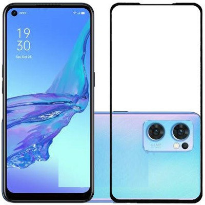 XRENGTH Edge To Edge Tempered Glass for Oppo Reno7 5G(Pack of 1)