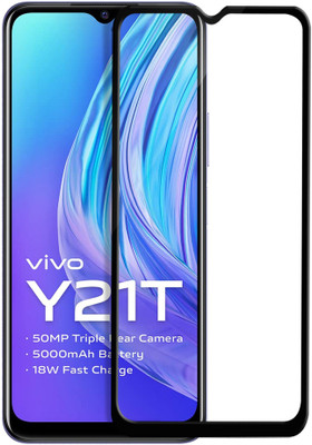 HUPSHY Edge To Edge Tempered Glass for vivo Y21T(Pack of 1)