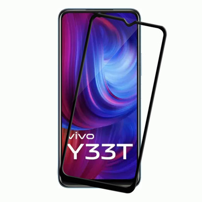 HUPSHY Edge To Edge Tempered Glass for vivo Y33T(Pack of 1)