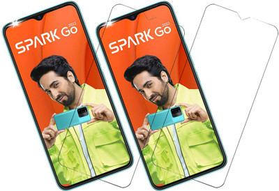 SPRITZEN Tempered Glass Guard for Tecno Spark Go 2022, Tecno Spark Go 2021, Tecno Spark Go 2020(Pack of 2)