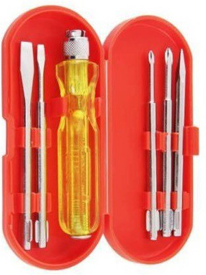 NBS Screwdriver Kit of 5 Bits and 1 Handle (Multipurpose Tool and Usage) Standard Screwdriver Set(Pack of 5)