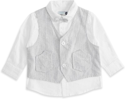 Pantaloons Baby Baby Boys Solid Party White Shirt