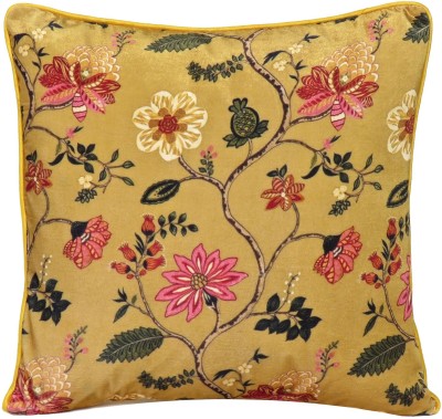 Riara Velvet Cushions Cover(30 cm*30 cm, Yellow)