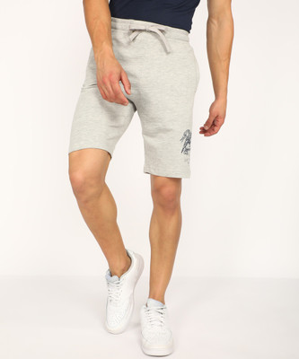U.S. POLO ASSN. Solid Men Grey Basic Shorts